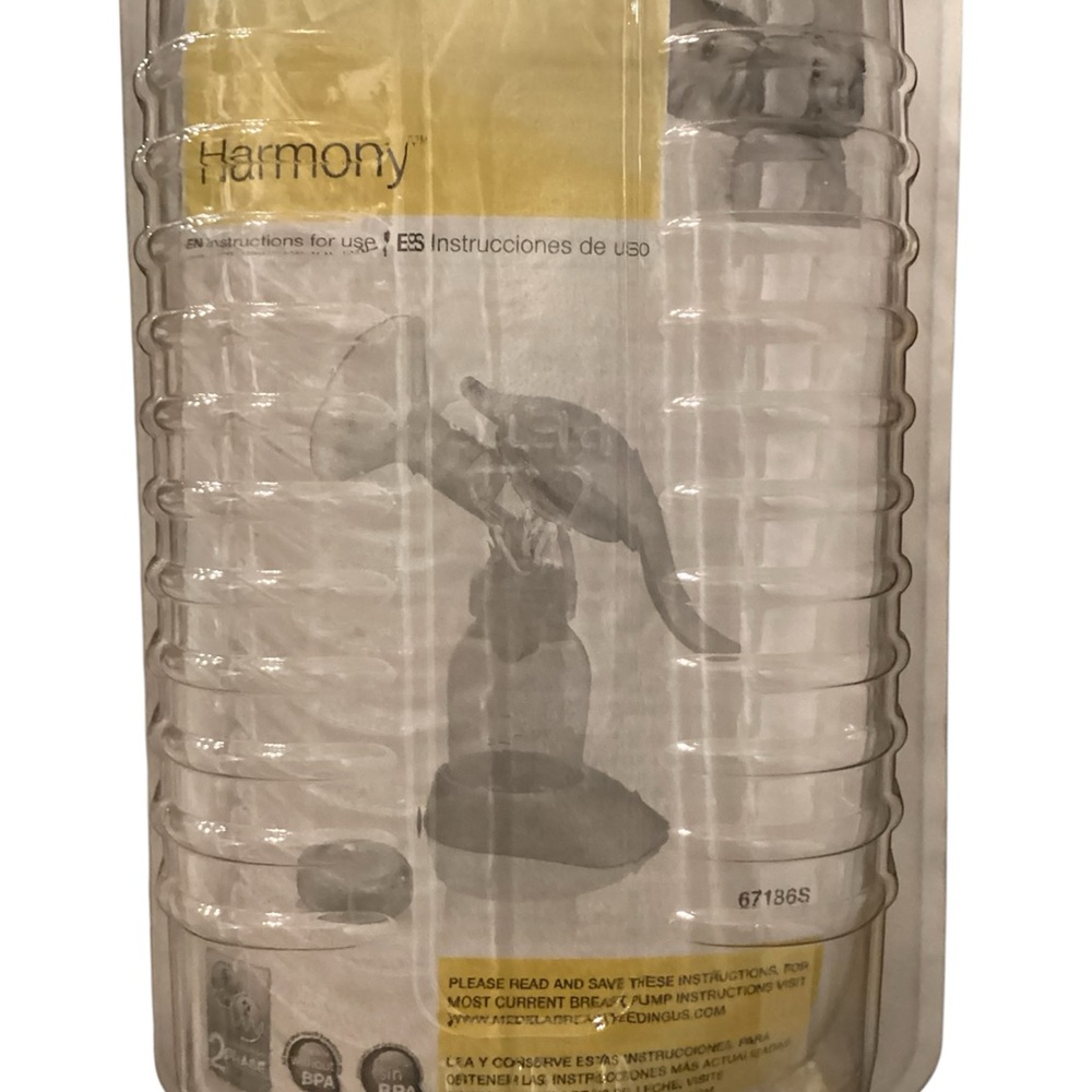 Medela Harmony Manual Breast Pump - Yellow and Clear